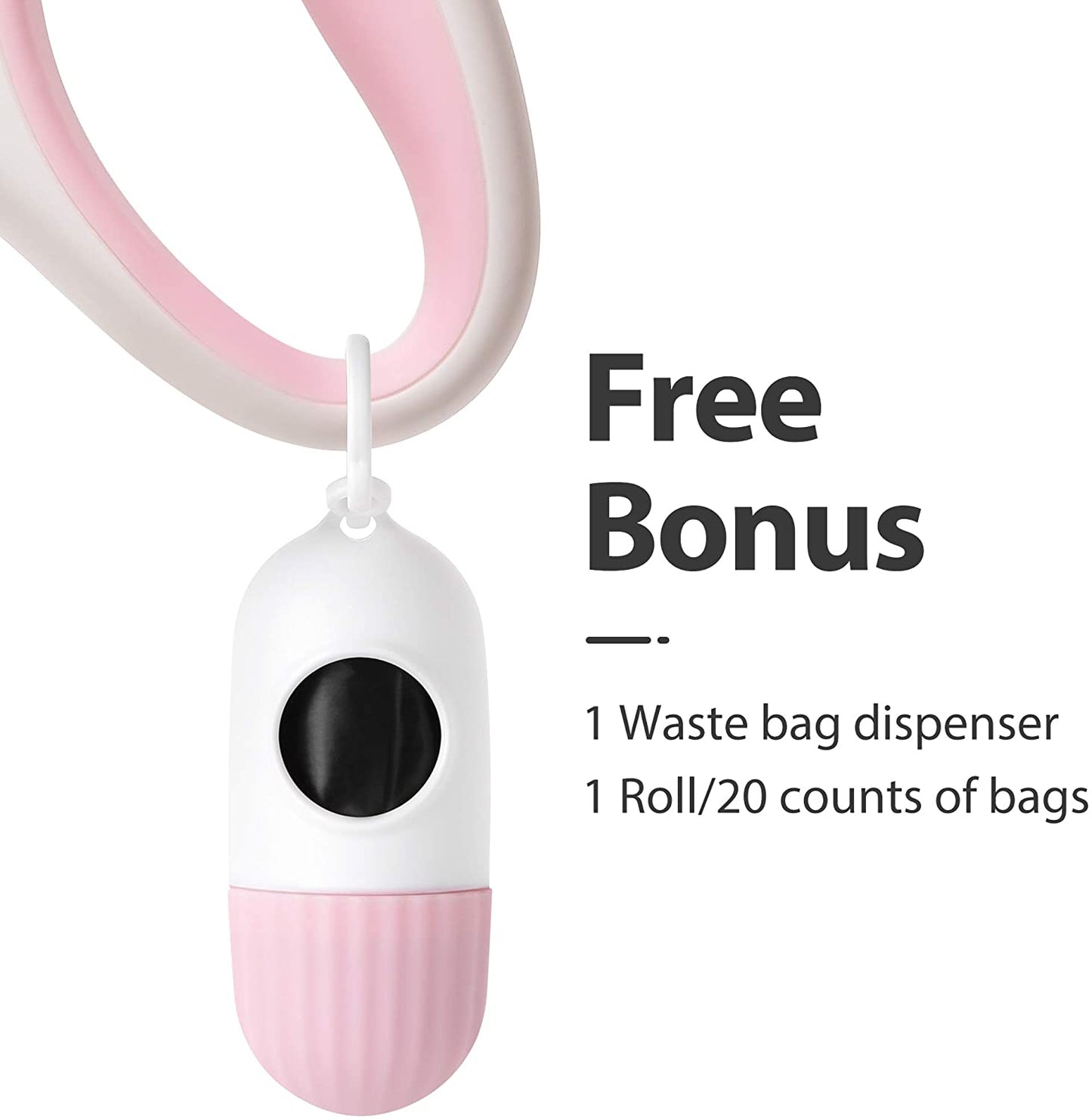 Premium 10 Ft Retractable Dog Leash with Poop Bag Dispenser - Perfect for X-Small Dogs and Cats up to 18 Lbs, Featuring Anti-Slip Handle and Reflective Nylon for Safe Walks