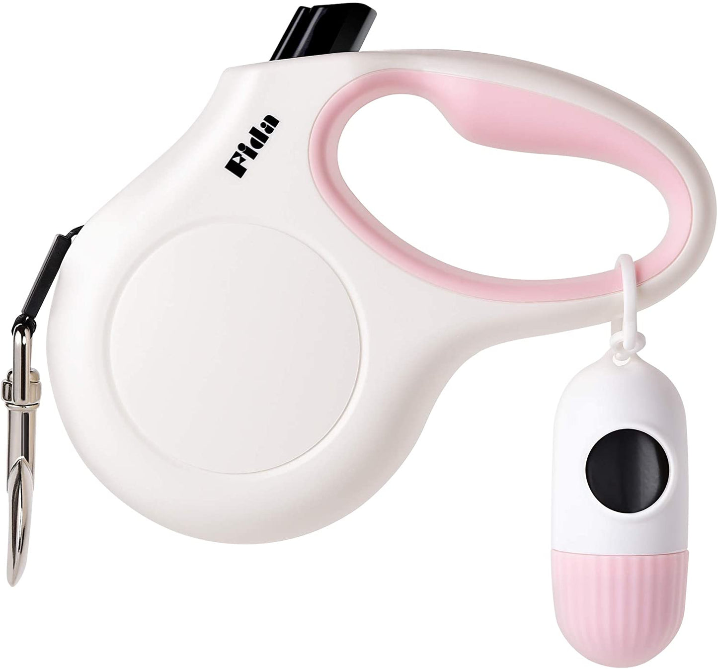 Premium 10 Ft Retractable Dog Leash with Poop Bag Dispenser - Perfect for X-Small Dogs and Cats up to 18 Lbs, Featuring Anti-Slip Handle and Reflective Nylon for Safe Walks
