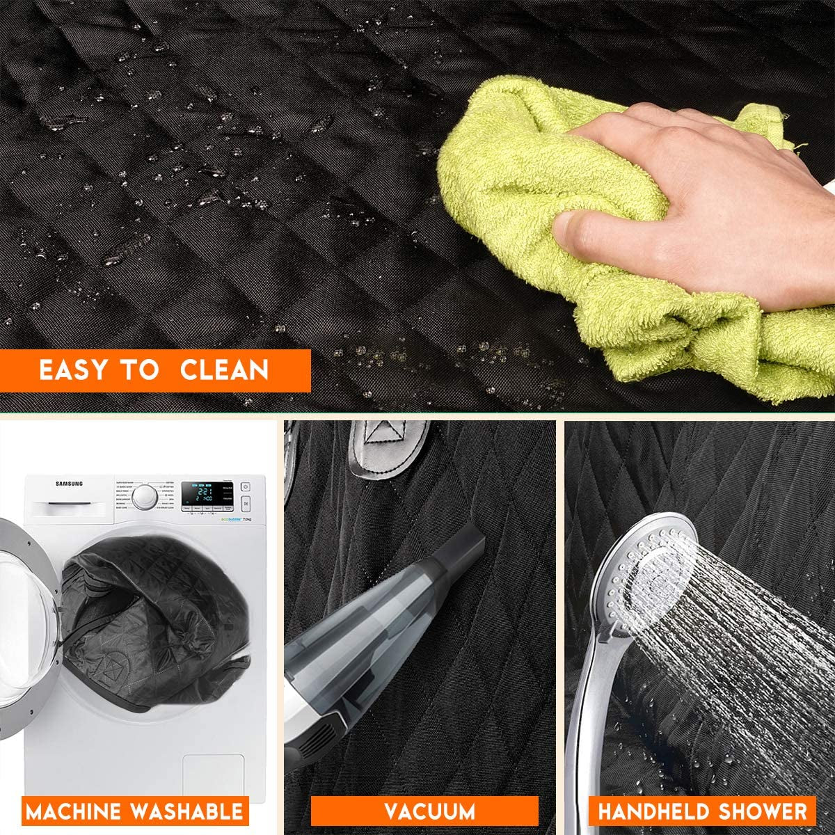 Premium Waterproof Dog Car Seat Cover - Universal Fit for Most Cars, Trucks & SUVs - Non-Slip, Scratch Resistant, and Easy to Clean