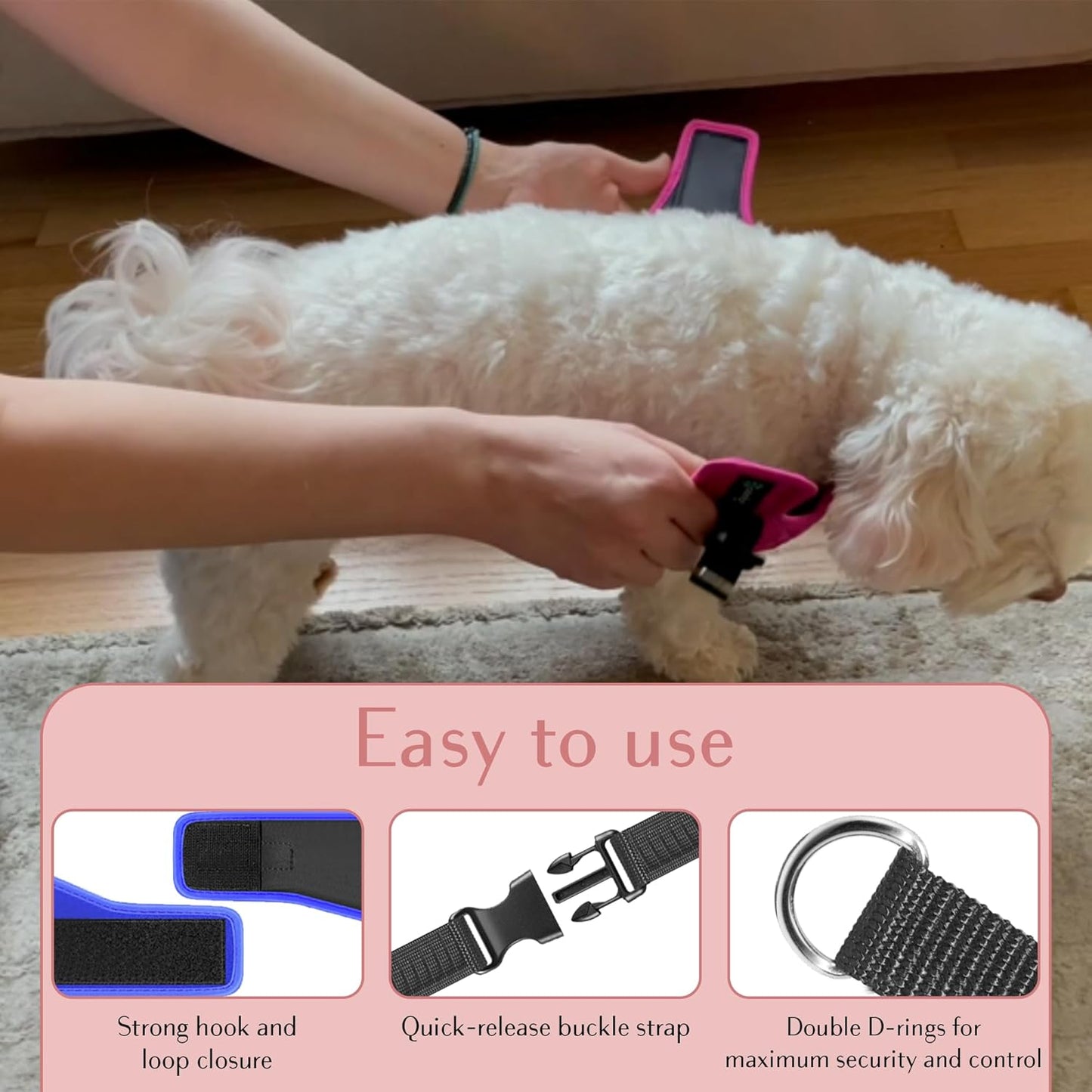 Comfort Fit Adjustable Step-In Dog Harness - Soft, Padded Vest for All-Weather Comfort and Easy Wear for Small to Medium Dogs