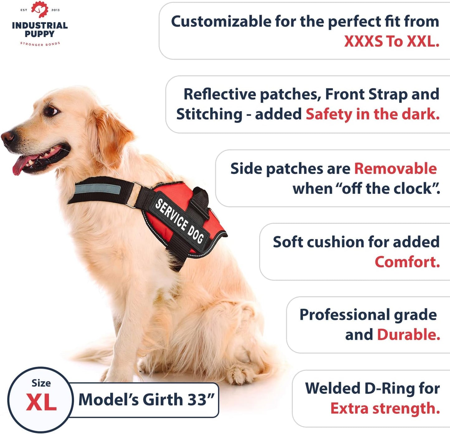 Premium Hot Pink Service Dog Vest and Leash Set - Comfortable, Durable, and Reflective Harness for All Breeds - Sizes XXS to XXL Available