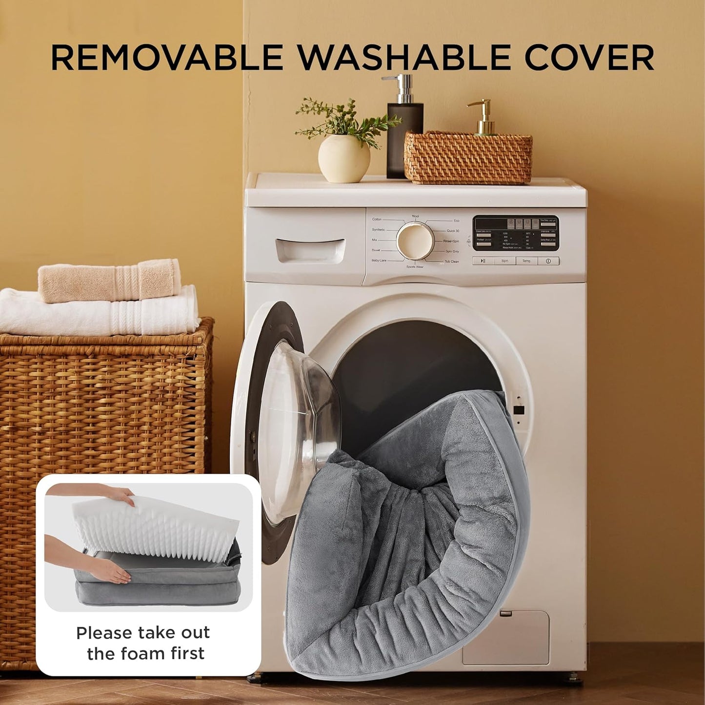 Luxurious Orthopedic Dog Bed for Medium Dogs - Waterproof, Washable, and Comfort-Enhanced Pet Sofa in Grey
