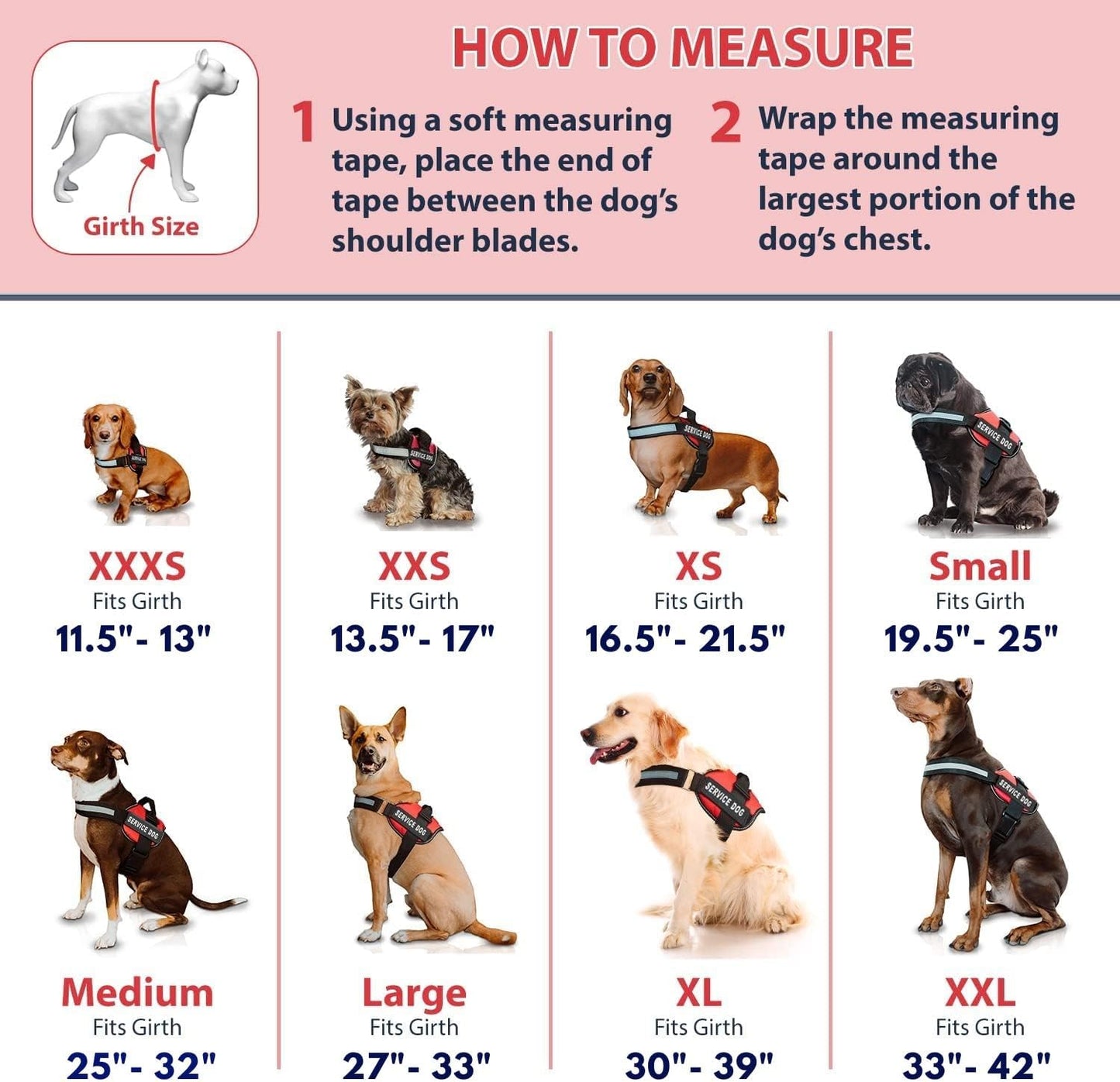 Premium Hot Pink Service Dog Vest and Leash Set - Comfortable, Durable, and Reflective Harness for All Breeds - Sizes XXS to XXL Available