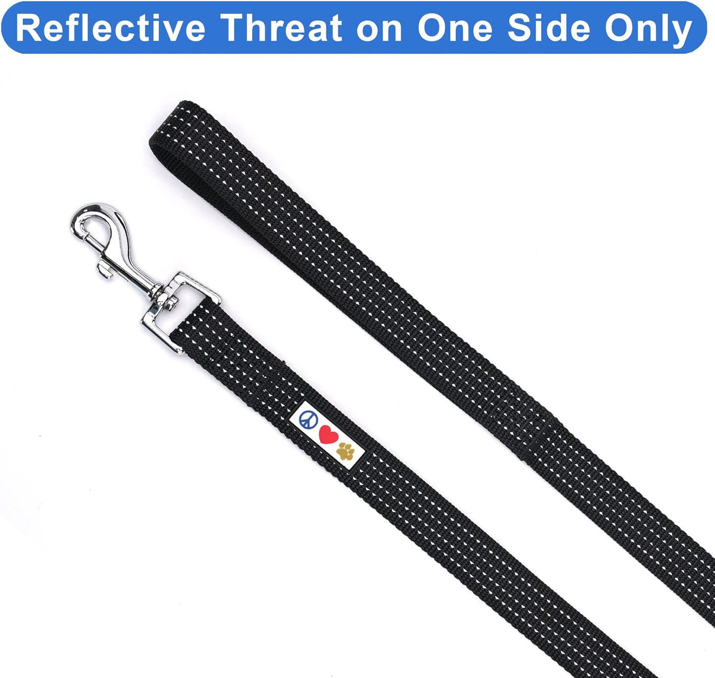 Reflective Extra Small/Small 6 Ft Dog Leash - Ideal for Puppies and Small Breeds, Matching Collar and Harness Available Separately