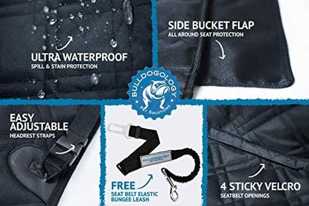 Ultimate Waterproof Dog Car Seat Cover - 58"x56" Backseat Protector for Dogs - Stylish and Durable Hammock Design for SUVs and Trucks