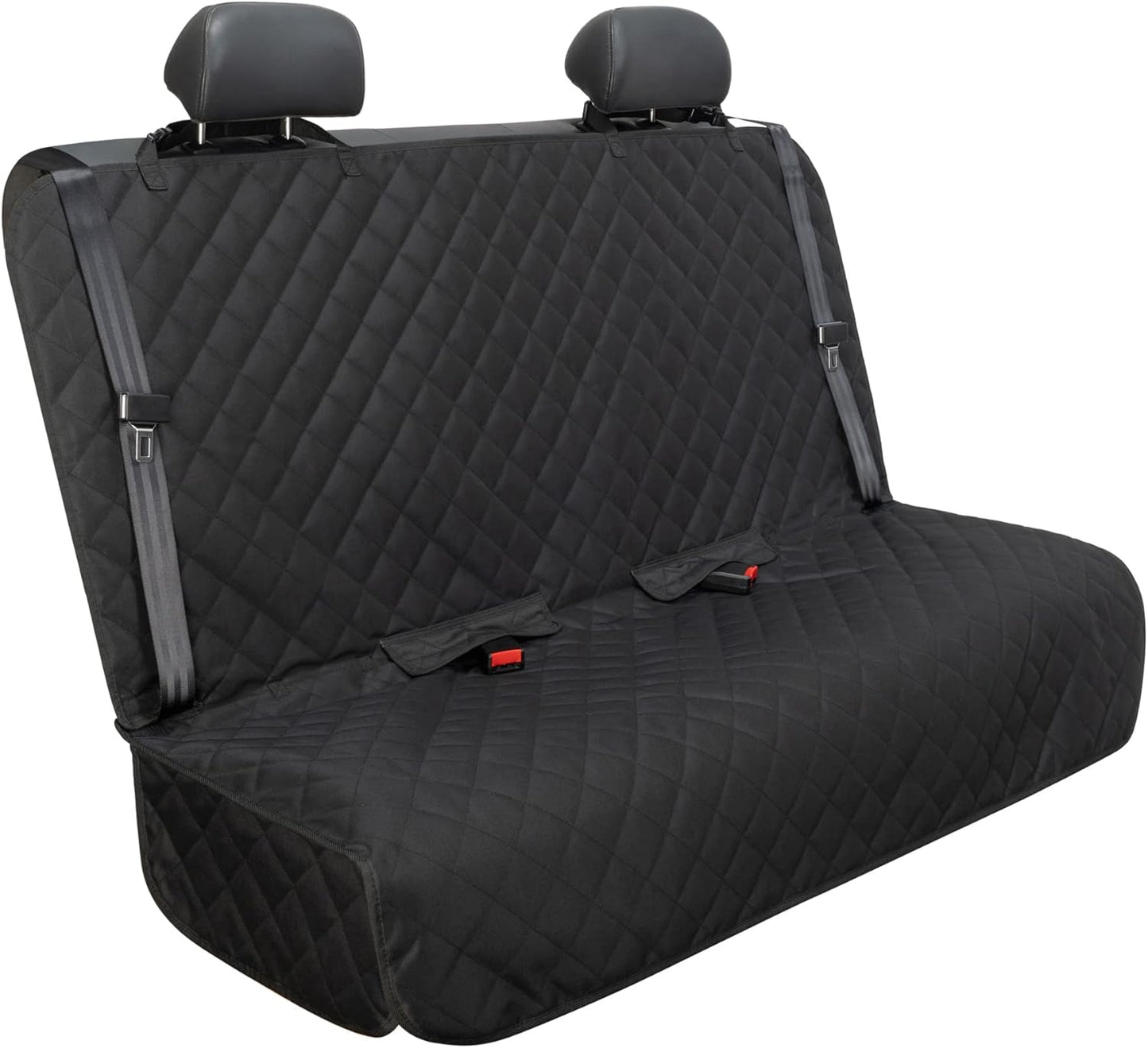 Ultimate Waterproof Bench Car Seat Cover for Dogs - Heavy-Duty, Nonslip Protector for Cars, Trucks & SUVs in Black