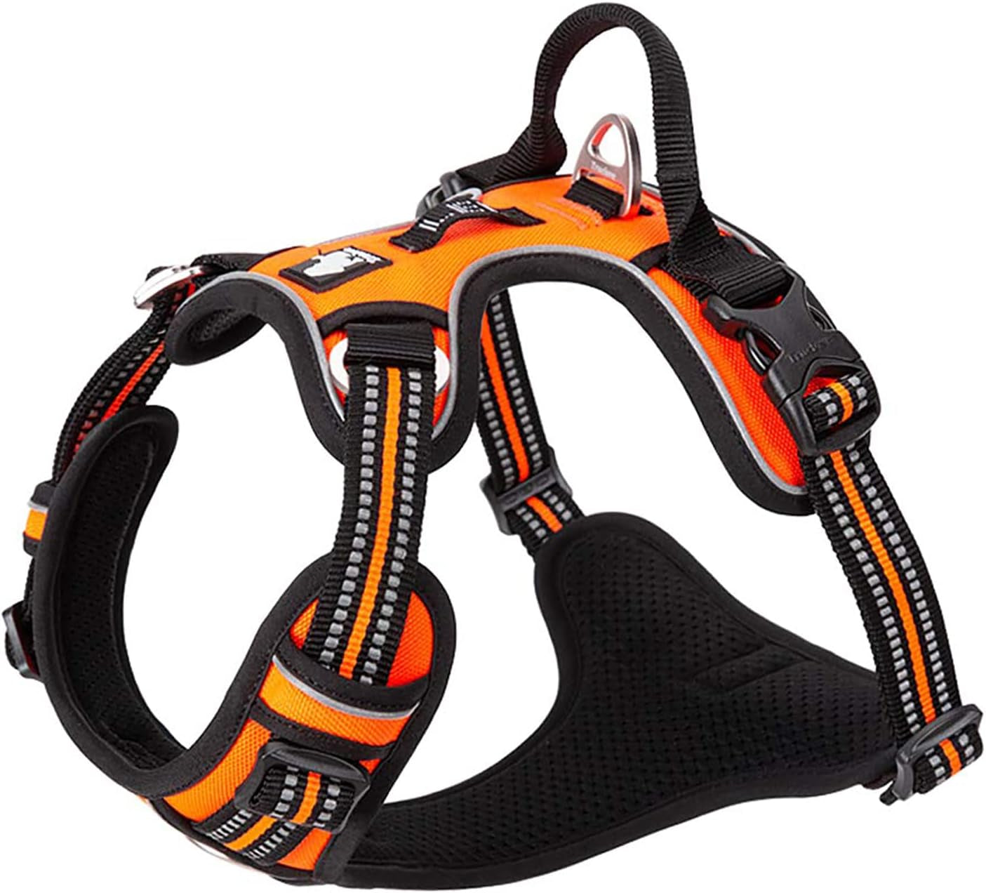 Truelove TLH56512 Adjustable No Pull Dog Harness - Comfortable, Reflective, and Stylish in Orange