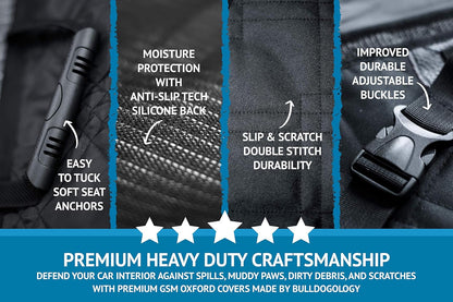 Ultimate Waterproof Dog Car Seat Cover - 58"x56" Backseat Protector for Dogs - Stylish and Durable Hammock Design for SUVs and Trucks