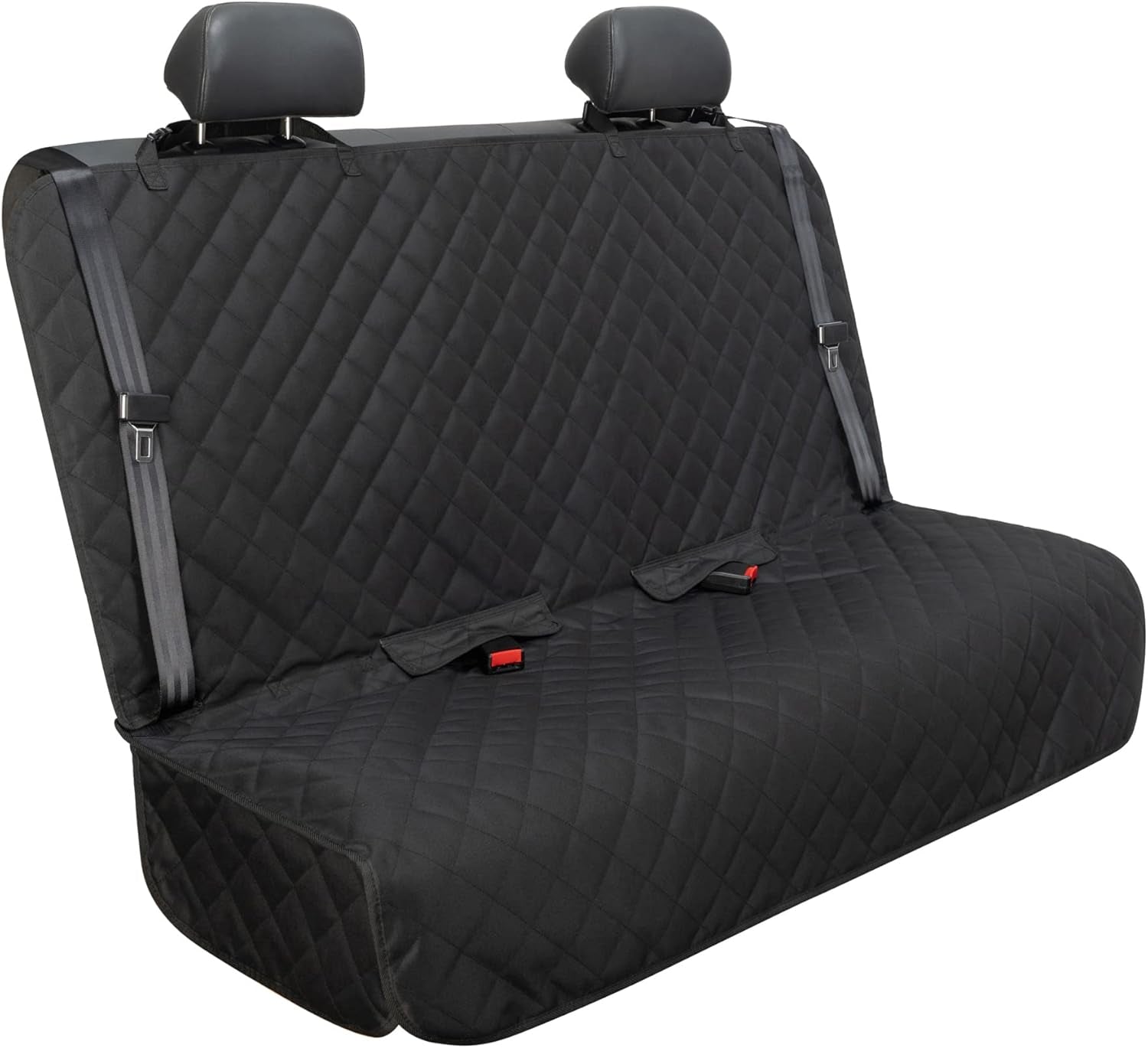 Ultimate Waterproof Bench Car Seat Cover for Dogs - Heavy-Duty, Nonslip Protector for Cars, Trucks & SUVs in Black
