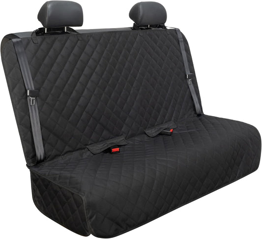 Ultimate Waterproof Bench Car Seat Cover for Dogs - Heavy-Duty, Nonslip Protector for Cars, Trucks & SUVs in Black