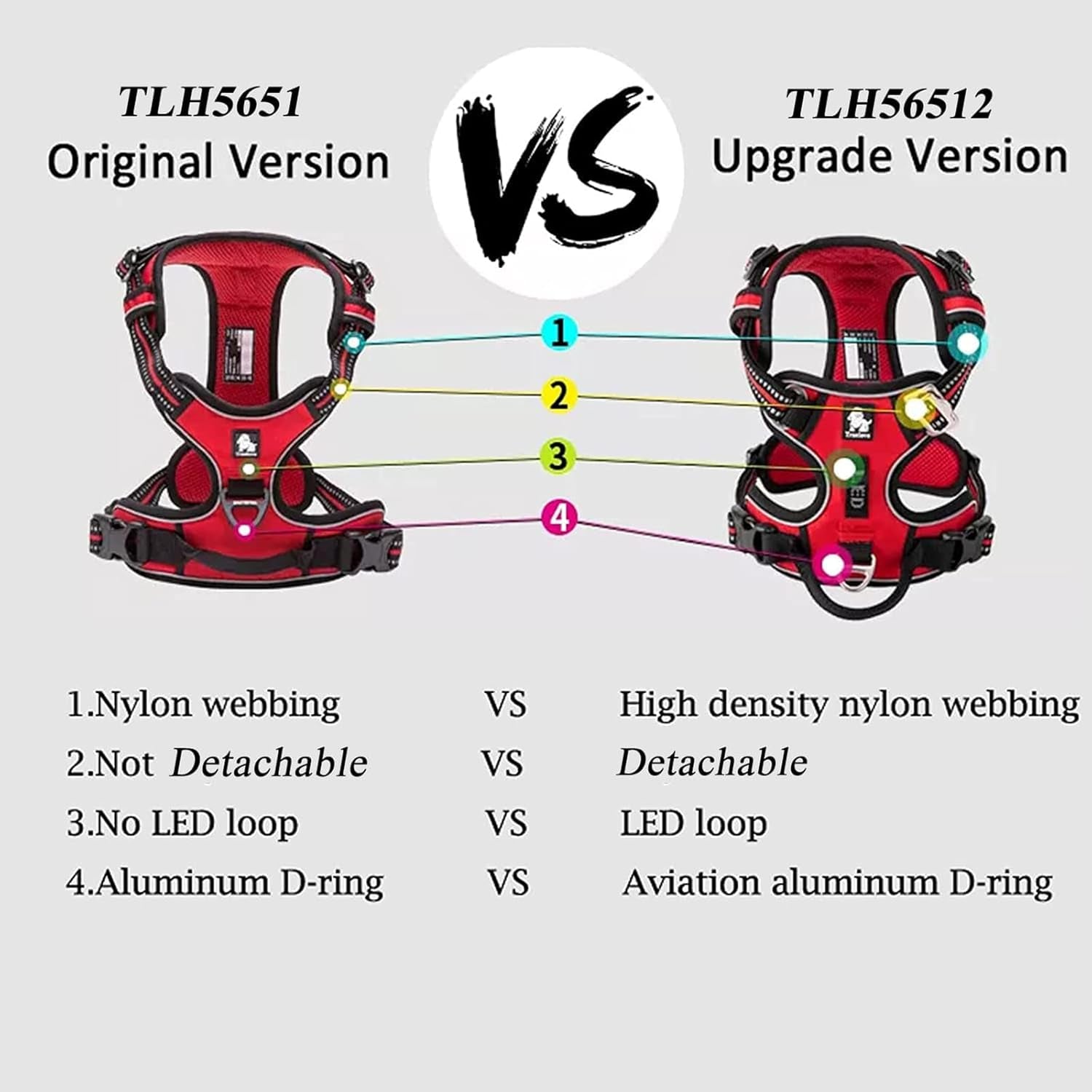 Truelove TLH56512 Adjustable No Pull Dog Harness - Comfortable, Reflective, and Stylish in Orange