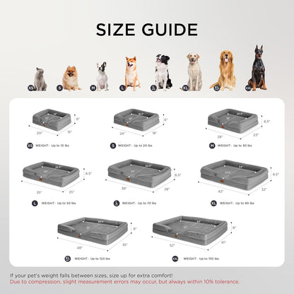 Luxurious Orthopedic Dog Bed for Medium Dogs - Waterproof, Washable, and Comfort-Enhanced Pet Sofa in Grey